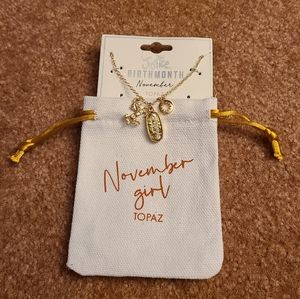 NWT Justice November Girl Necklace